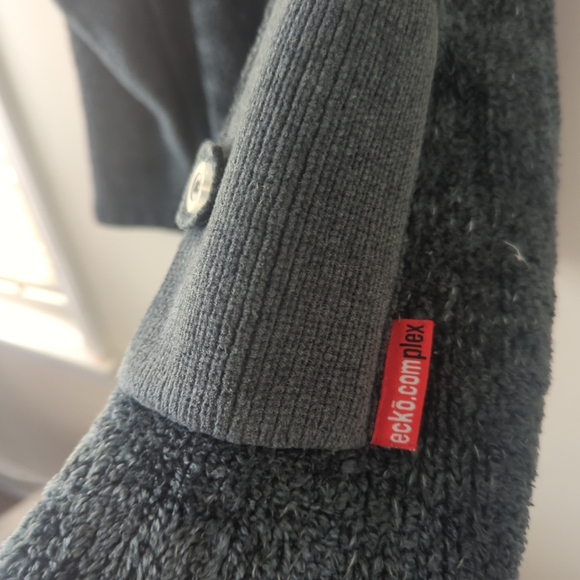 VTG Marc echo crisp rhino sweater men's large gray, black red '90s - Picture 5 of 8